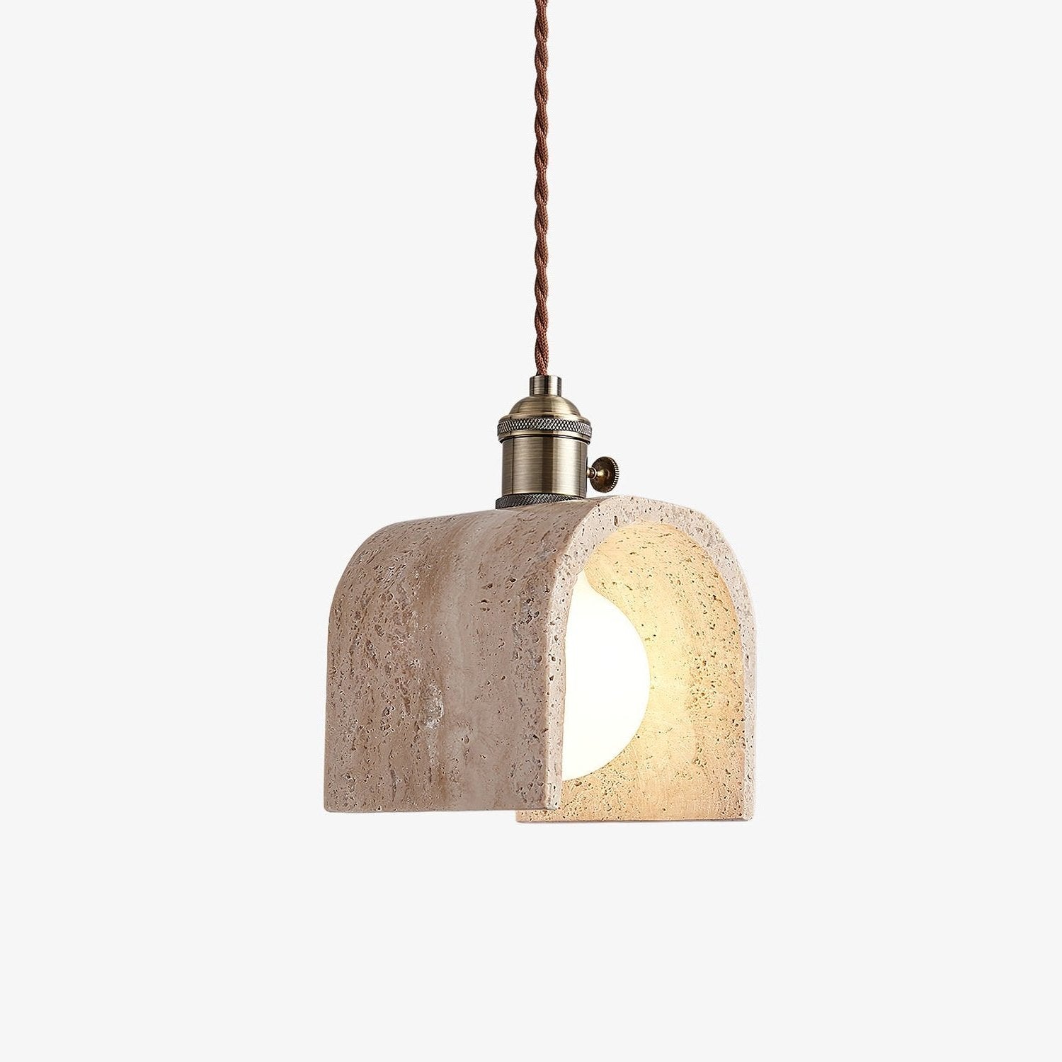 Qisk Travertine Pendant Light