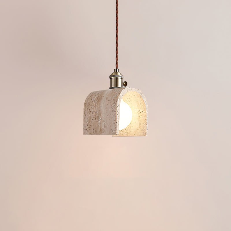 Qisk Travertine Pendant Light
