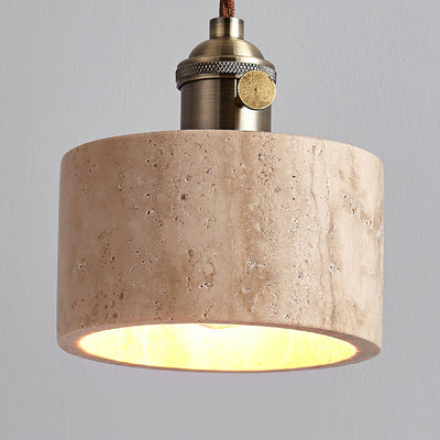 Qisk Travertine Pendant Light