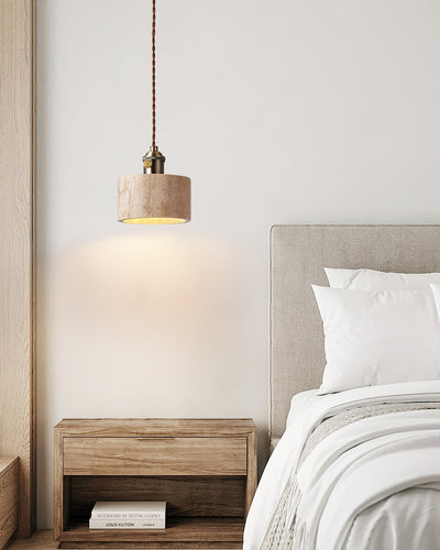 Qisk Travertine Pendant Light