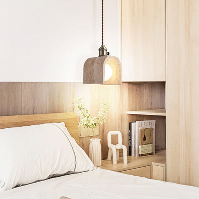 Qisk Travertine Pendant Light
