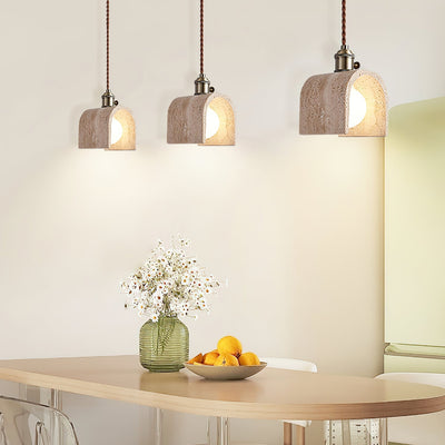 Qisk Travertine Pendant Light