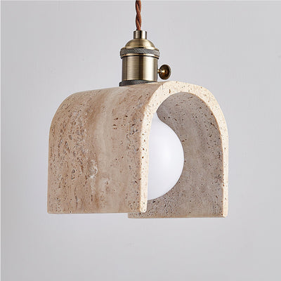Qisk Travertine Pendant Light