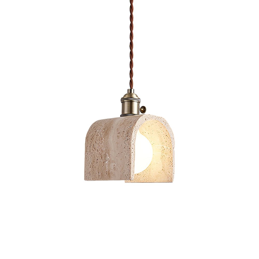 Qisk Travertine Pendant Light