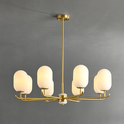 Sifuvyn Modern Geometric Glass Chandelier
