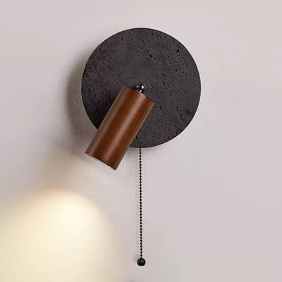 Jaxlen  Black Travertine Wall Sconce