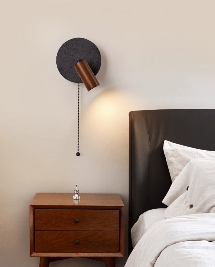 Jaxlen  Black Travertine Wall Sconce