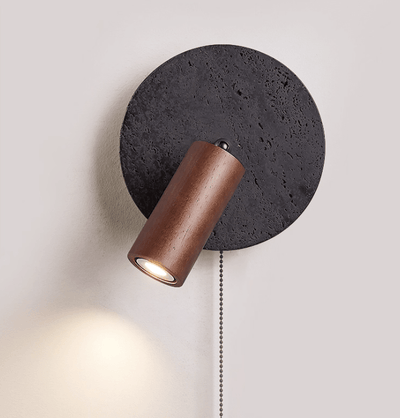 Jaxlen  Black Travertine Wall Sconce
