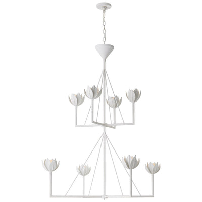 Alberto Modern Minimalist Floral Brass Chandelier