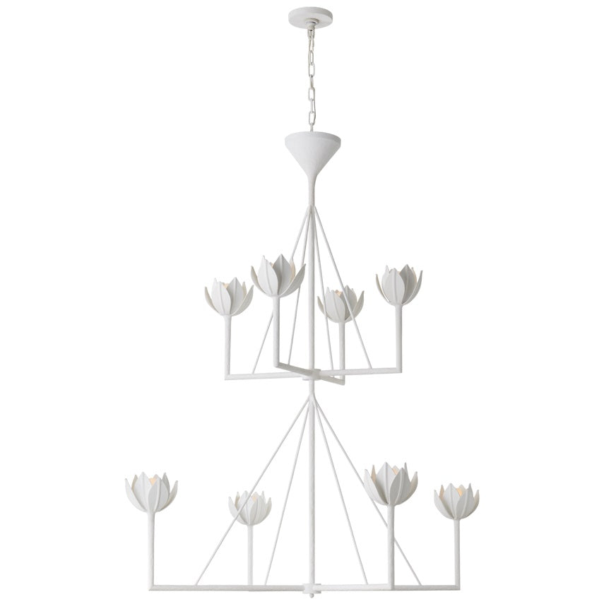 Alberto Modern Minimalist Floral Brass Chandelier