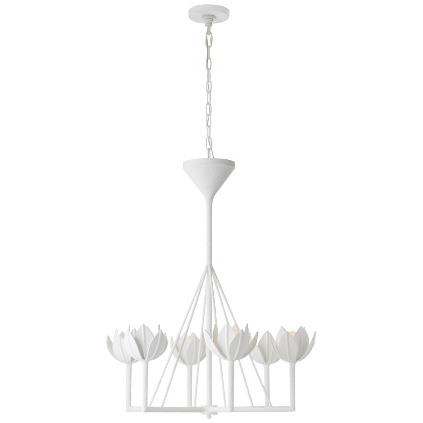 Alberto Modern Minimalist Floral Brass Chandelier