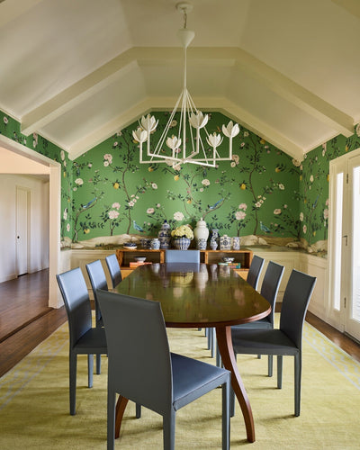 Alberto Modern Minimalist Floral Brass Chandelier