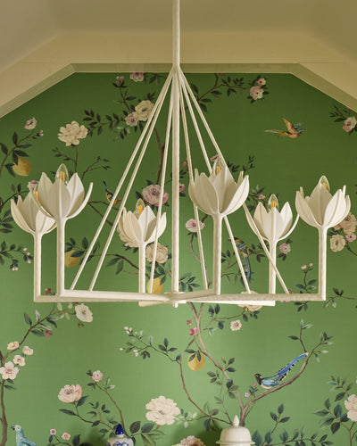 Alberto Modern Minimalist Floral Brass Chandelier