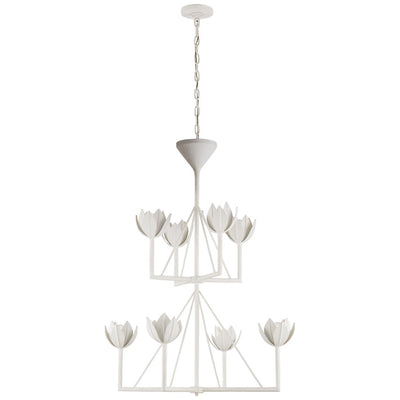 Alberto Modern Minimalist Floral Brass Chandelier