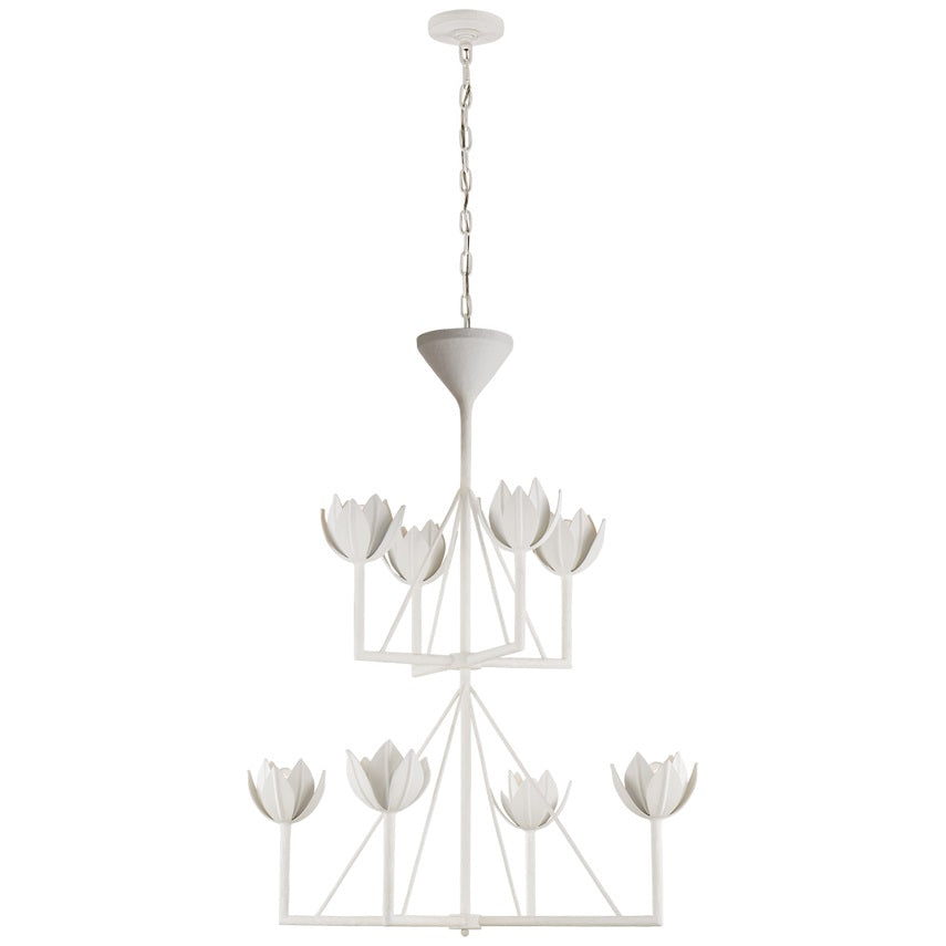 Alberto Modern Minimalist Floral Brass Chandelier