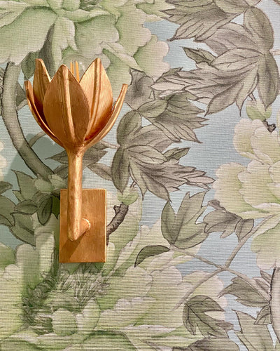 Clira Brass Lotus Bloom Wall Lamp