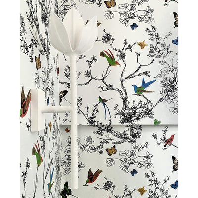 Clira Brass Lotus Bloom Wall Lamp