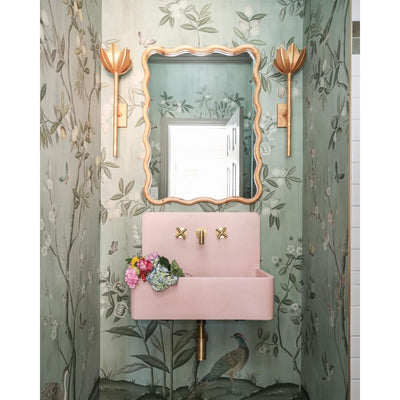 Clira Brass Lotus Bloom Wall Lamp