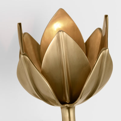 Clira Brass Lotus Bloom Wall Lamp