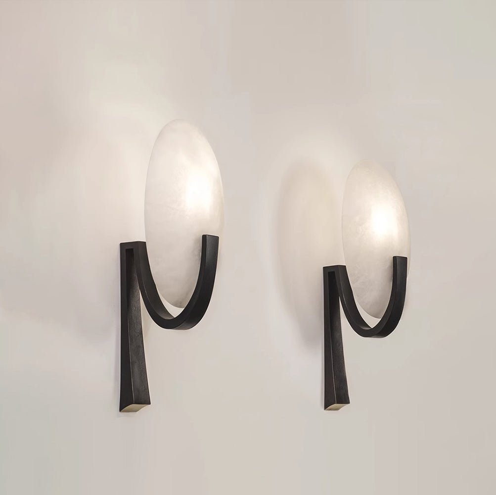 Avey Modern Alabaster Plug Wall Lamp