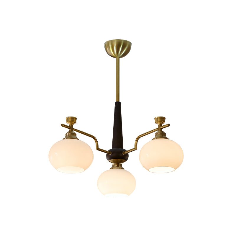 Velirara Traditional Unique Sphere Wood Glass Chandelier