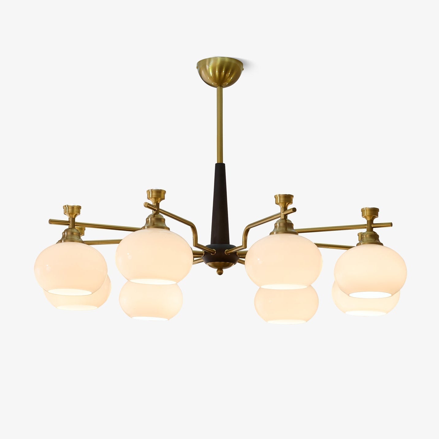 Velirara Traditional Unique Sphere Wood Glass Chandelier