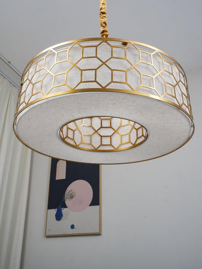 Arshaor Premium Elegance Round Copper Glass Pendant light