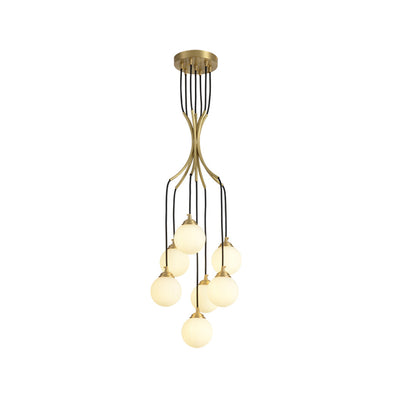 Zoruvyi Modern Minimalist Ball Drop Glass Chandelier