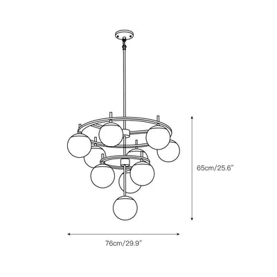 Ornuvyn Modern Minimalist Glass Chandelier