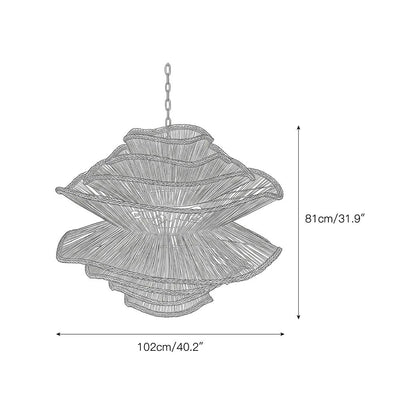 Miraford Rattan Chandelier