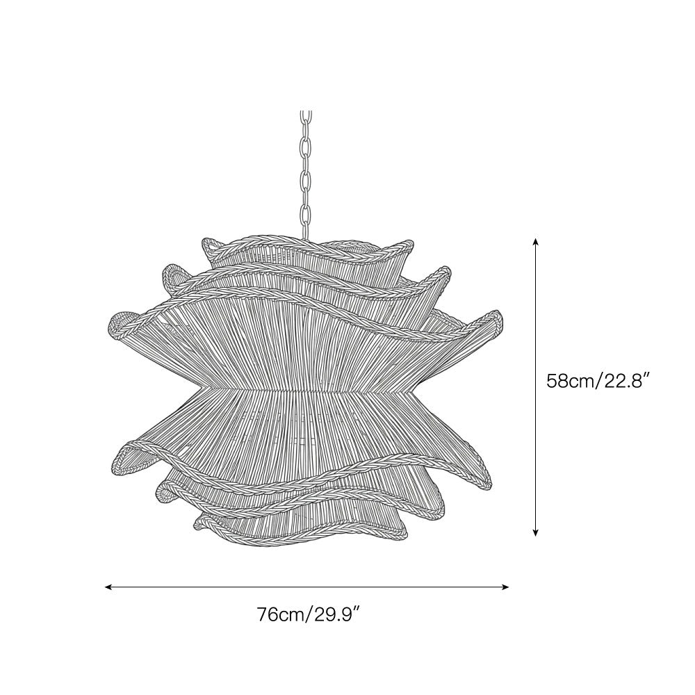 Miraford Rattan Chandelier