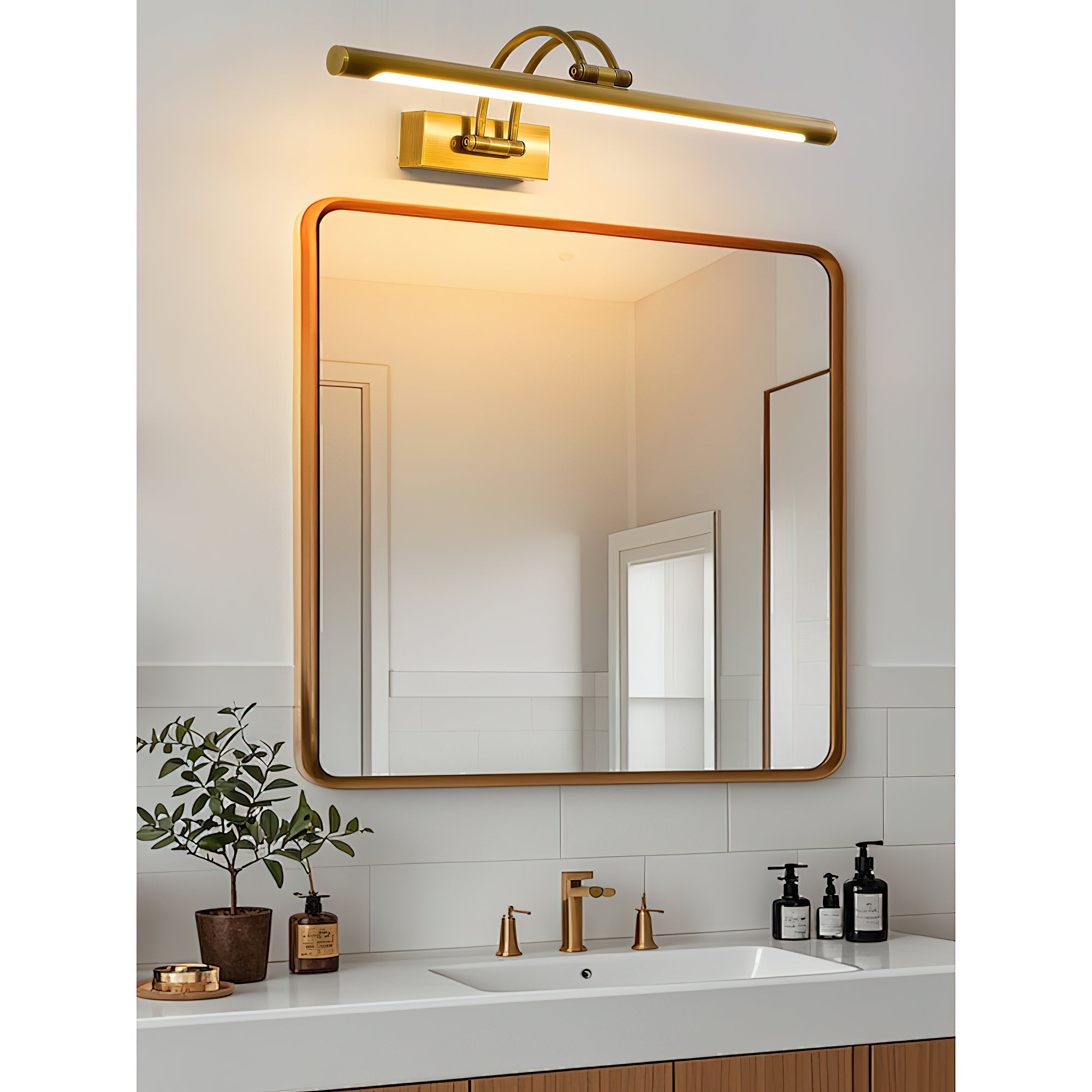 Bellfield Brass Rechargeable Indoor Wall Light
