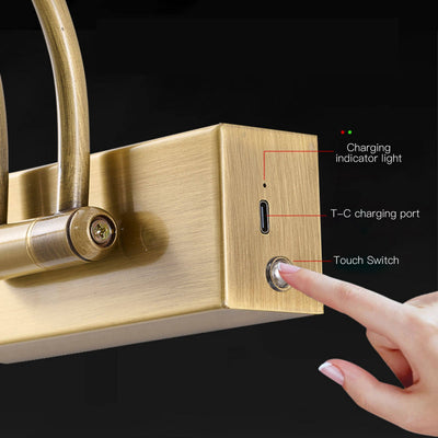 Bellfield Brass Rechargeable Indoor Wall Light