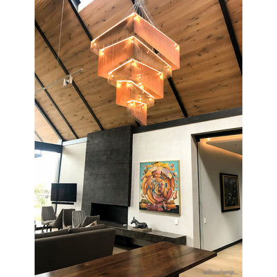 Caeluvyn Postmodern Chain Tassel Metal Chandelier