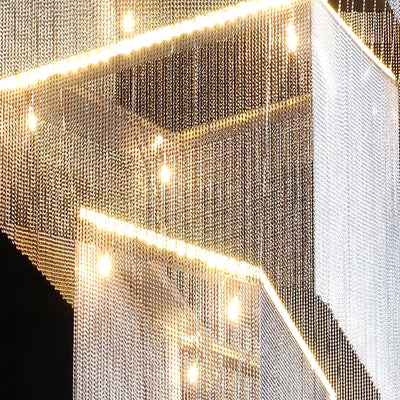 Caeluvyn Postmodern Chain Tassel Metal Chandelier
