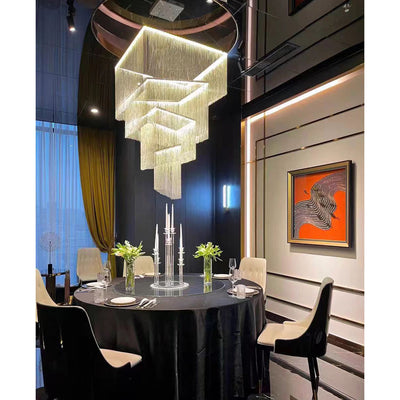 Caeluvyn Postmodern Chain Tassel Metal Chandelier