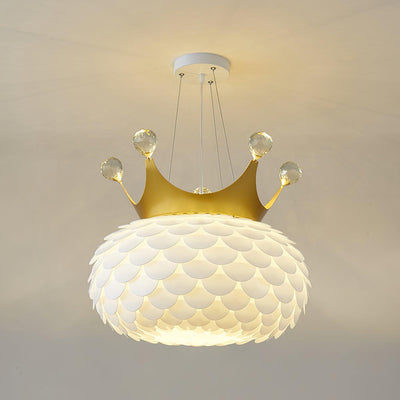 Keloz Pendant Lamp Acrylic Scalloped Crown Whimsical