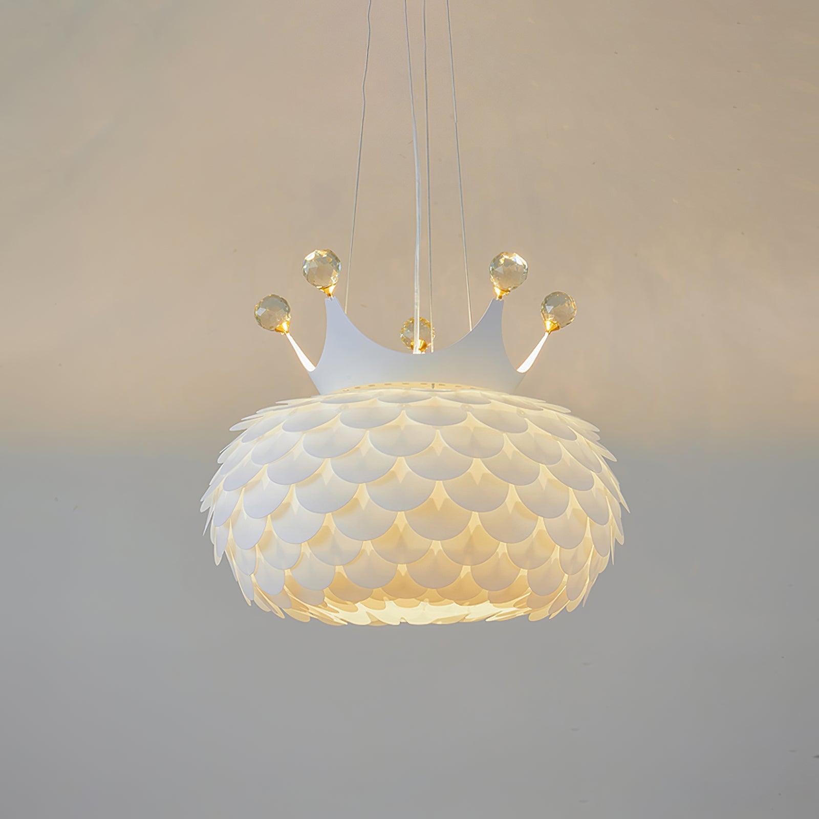 Keloz Pendant Lamp Acrylic Scalloped Crown Whimsical