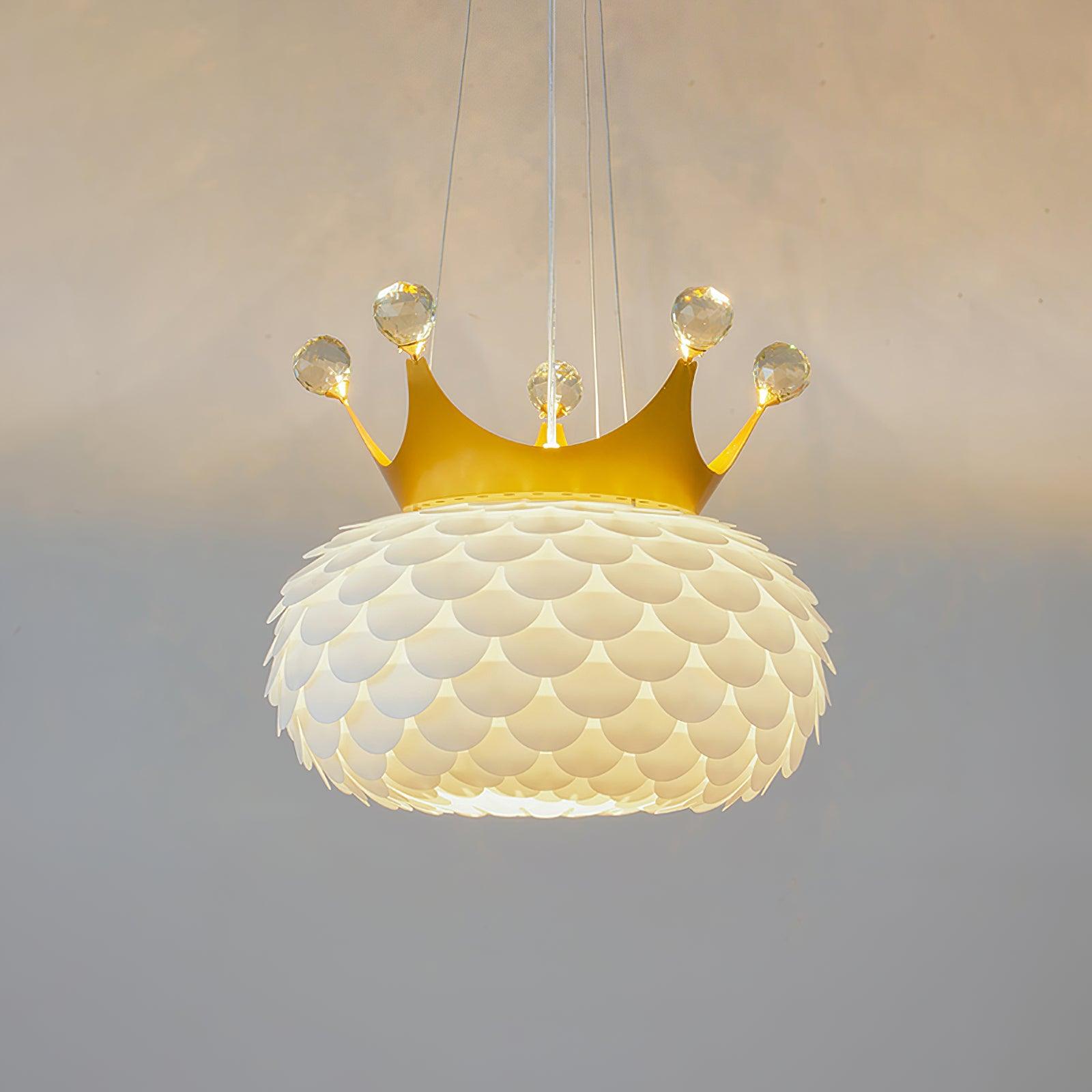 Keloz Pendant Lamp Acrylic Scalloped Crown Whimsical