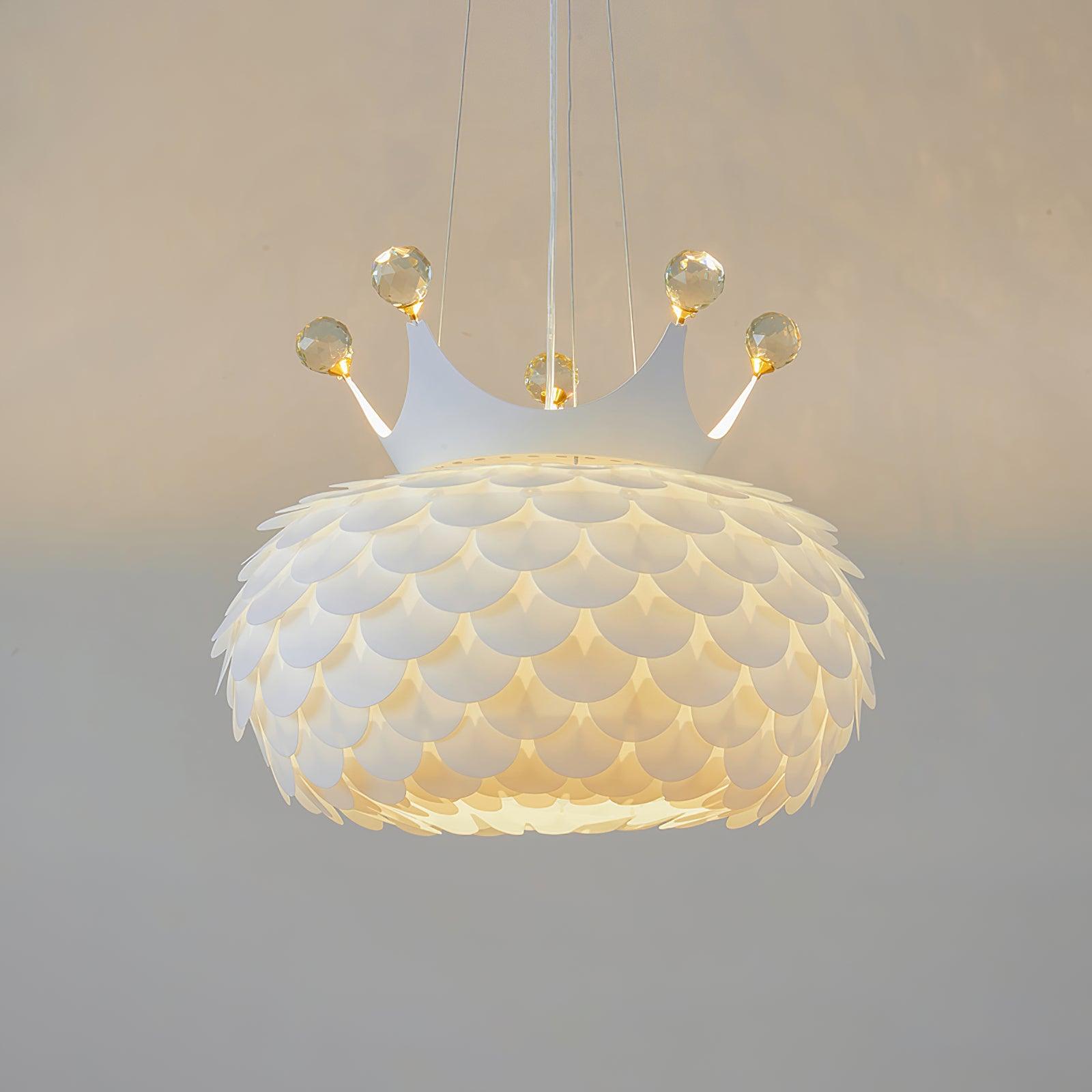 Keloz Pendant Lamp Acrylic Scalloped Crown Whimsical