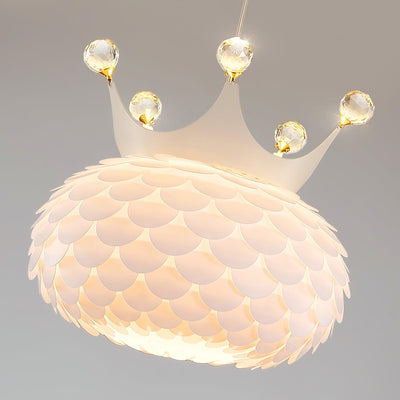 Keloz Pendant Lamp Acrylic Scalloped Crown Whimsical