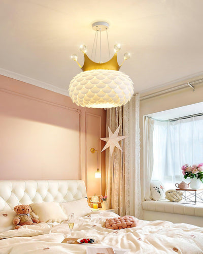 Keloz Pendant Lamp Acrylic Scalloped Crown Whimsical