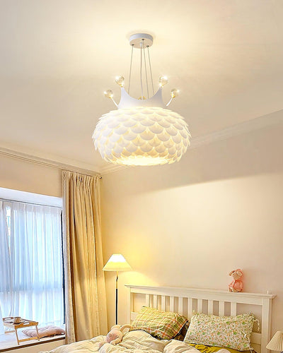 Keloz Pendant Lamp Acrylic Scalloped Crown Whimsical