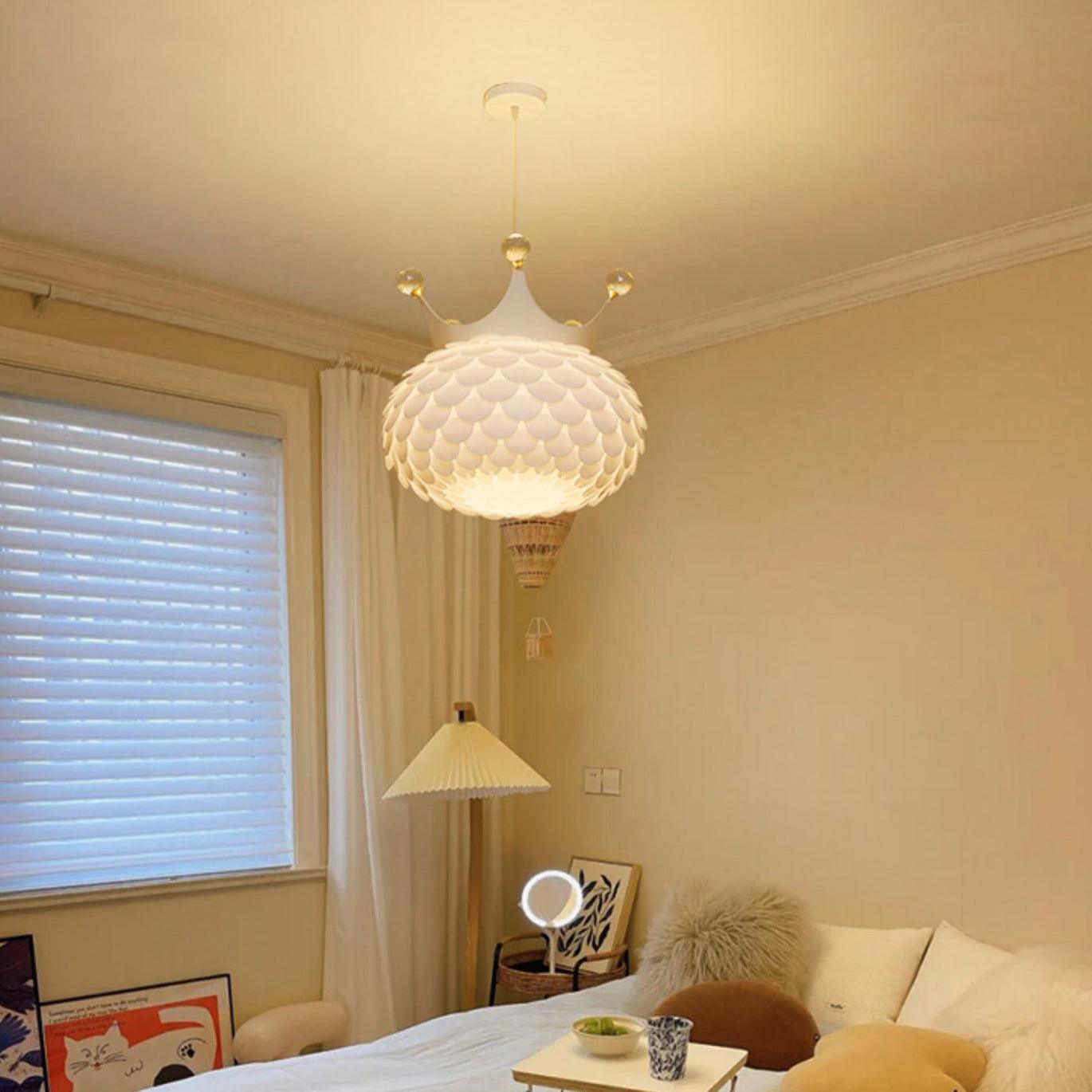 Keloz Pendant Lamp Acrylic Scalloped Crown Whimsical