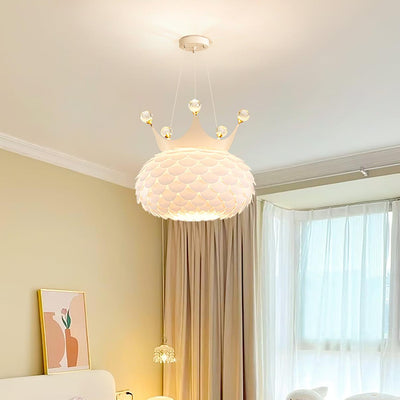 Keloz Pendant Lamp Acrylic Scalloped Crown Whimsical