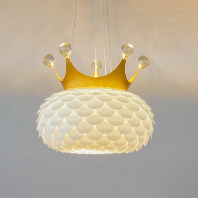 Keloz Pendant Lamp Acrylic Scalloped Crown Whimsical