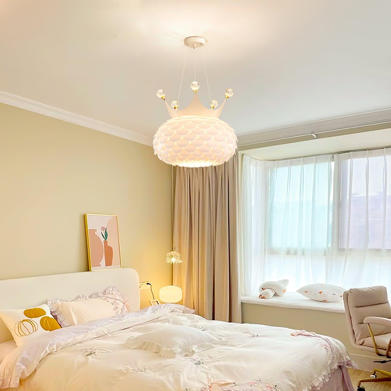 Keloz Pendant Lamp Acrylic Scalloped Crown Whimsical