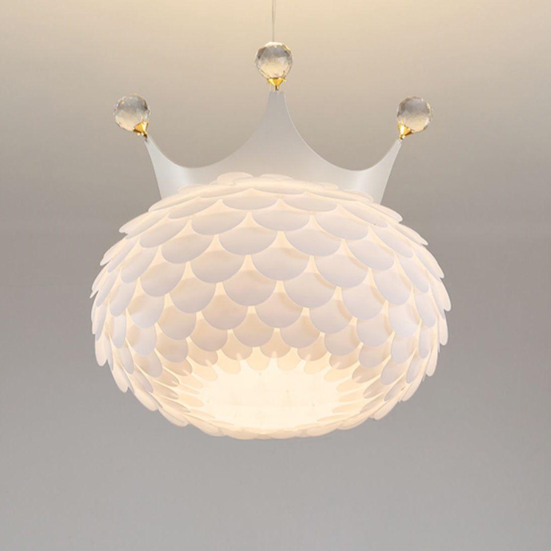 Keloz Pendant Lamp Acrylic Scalloped Crown Whimsical