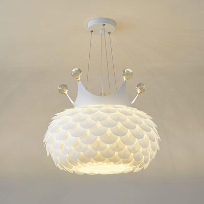 Keloz Pendant Lamp Acrylic Scalloped Crown Whimsical