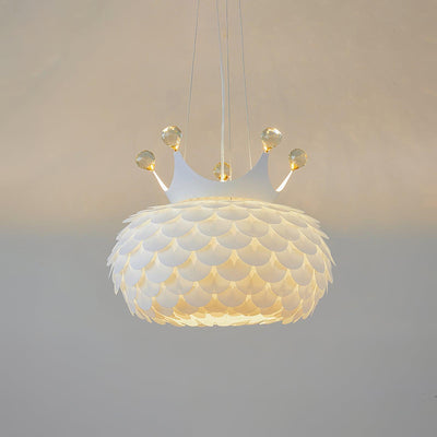 Keloz Pendant Lamp Acrylic Scalloped Crown Whimsical